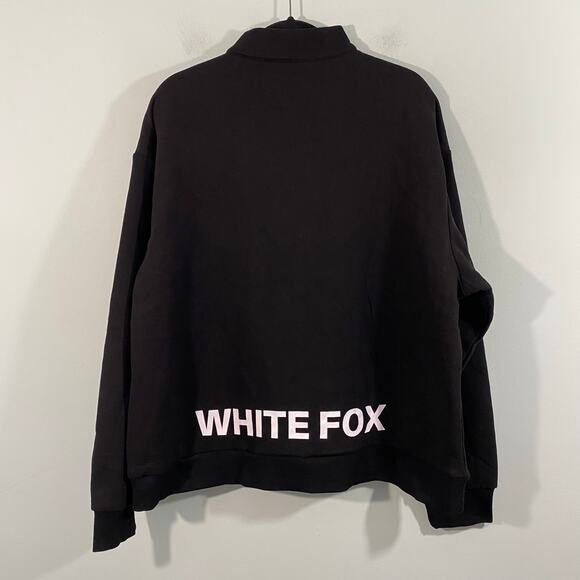 White Fox Tops - White Fox Boutique Black Sweatshirt with Pink Lettering